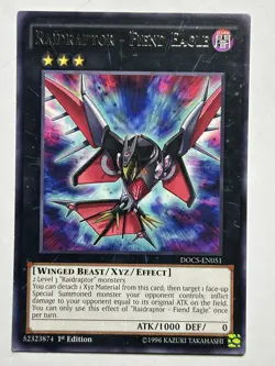 Raidraptor - Fiend Eagle 1st Ed Rare Dimension of Chaos DOCS-EN051 LP-LP YuGiOh - Image 1