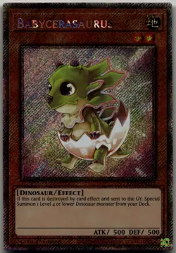 Babycerasaurus (Platinum Secret Rare) Platinum Secret Rare Quarter Century Stamp - Image 1
