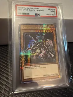 Yu-Gi-Oh Red-Eyes Black Dragon PSA9 TN23-EN003 Quarter Century Rare - Image 1