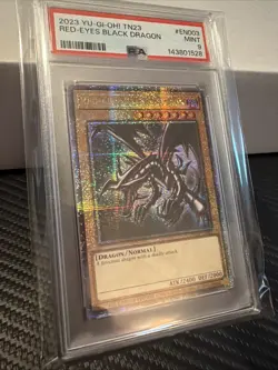 Yu-Gi-Oh Red-Eyes Black Dragon PSA9 TN23-EN003 Quarter Century Rare - Image 3