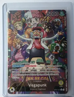 Bandai One Piece CCG Vegapunk Leader Parallel Foil 500 Years Future OP07-097 - Image 1