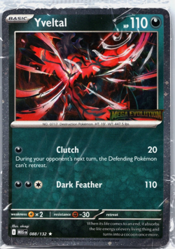 Pokemon Mega Evolutions - Yveltal 088/132 - Stamped Promo Card - SEALED - Image 1