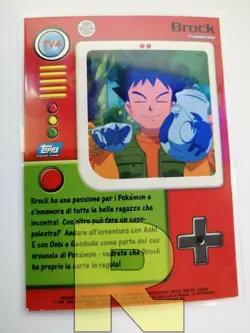 Tv4 Brock Holo ® Topps Trading Cards 1999 Series 1 ® Pokemon ® Italian ® Ex - Image 2