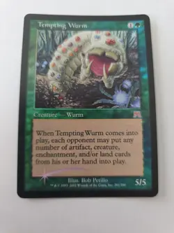 Tempting Wurm - 2002 Magic the Gathering - Onslaught Foil - Image 1