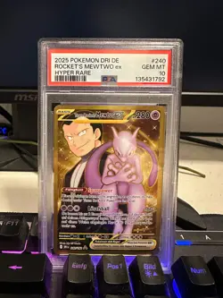Pokemon Team Rockets Mewtu Mewtwo ex Ewige Rivalen Hyperrare 240/182 DE / PSA10 - Image 1