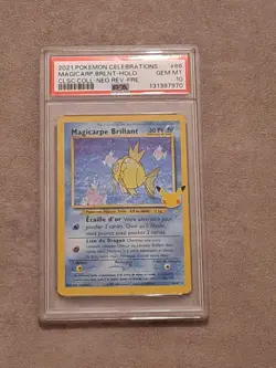 Carte Pokemon : Magicarpe Brillant 66/64 Celebrations 25 ans Francaise PSA 10 - Image 1