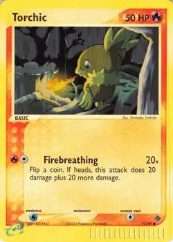Torchic 77/97 EX Dragon Reverse Holo Rare 2003 Vintage Pokemon TCG - Image 1