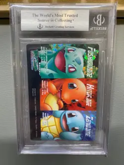 2004 Pokemon Bandai Zukan - BGS 9 MINT - Bulbasaur Charmander Squirtle Prism #7 - Image 2