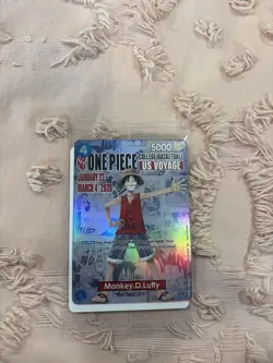 One Piece Monkey D. Luffy US Voyage College Basketball Promo SEALED - Image 1