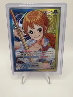 *** FOIL Bandai One Piece CCG Nami Leader Alternate Art OP11-041 Divine Speed - Image 1