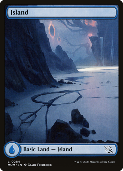 x4 Island MOM MTG 0284 FULL ART BASIC LAND M/NM 4x - Image 1