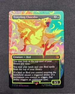 Traveling Chocobo (Borderless) (Neon Ink Yellow) Final Fantasy Foil - Image 1