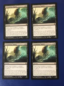 Consuming Vapor X4 Rise Of The Eldrazi Ex Condition See Pics Front Back - Image 1