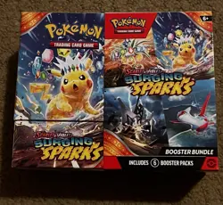 Pokemon Scarlet & Violet Surging Sparks Booster Bundle Empty Box No Packs - Image 1