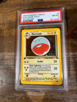 POKEMON Jungle 1999 1st Edition ELECTRODE Holo #2 PSA 8 RARE 2 - Image 1