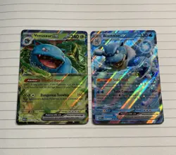 2023 Pokemon SV 151 Venusaur/Blastoise Ex Lot Of (2) RR Double Rare #003/009 - Image 1