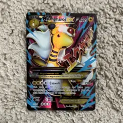 Pokemon MEGA M Ampharos EX Ultra Rare Full Art Holo XY Ancient Origins 88/98 - Image 1