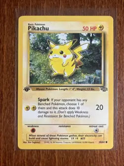 [NM] 1999 Pokemon Jungle Pikachu 1st Edition #60/64 Common - Image 1