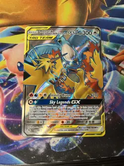 Pokemon NM Moltres Zapdos Articuno GX Full Art Hidden Fates 66/68 - Image 5