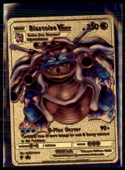 FAKE GOLD Custom Pokemon Blastoise Vmax Vinyl NM Custom Art - Image 1