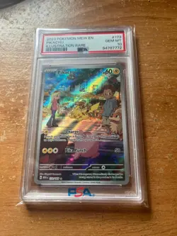 Pikachu 173/165 Illustration Rare 2023 Pokemon Mew EN PSA 10 GEM MT - Image 1