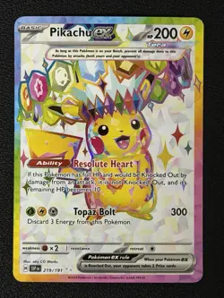 Pikachu ex 219/192 Surging Sparks Full Art Holo SSP Pokemon TCG NM/M - Image 1
