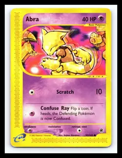 💥 Abra 2002 Pokemon Vintage # 93/165 Expedition E-Reader Non Holo Foil - Image 1