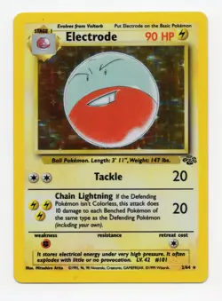 Pokemon TCG Electrode Holo Rare Jungle LP - Image 1