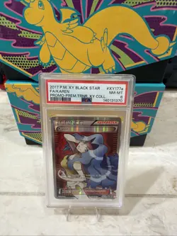 Pokemon Karen XY Premium Trainer Coll Black Star Full Alt Art Promo XY177a PSA 8 - Image 1