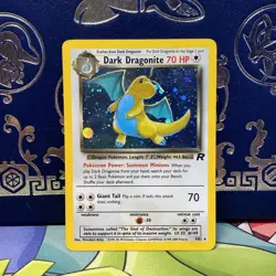 Pokemon TCG Dark Dragonite Team Rocket Holo Rare Unlimited 5/82 2000 LP - Image 1