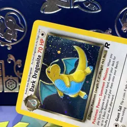 Pokemon TCG Dark Dragonite Team Rocket Holo Rare Unlimited 5/82 2000 LP - Image 3