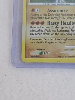 Rampardos 33/123 Mysterious Treasures Reverse Holo TCG Rare 2007 Vintage Pokemon - Image 4
