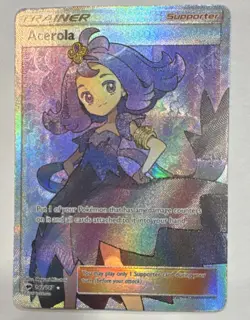 Pokemon TCG Acerola Sm-Burning Shadows 142/147 Full Art Ultra Rare Trainer Holo - Image 1