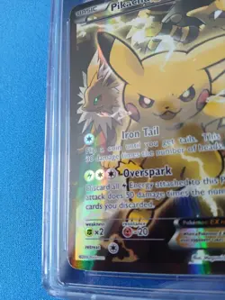 Pokemon 2016 XY Black Star Pikachu EX Promo Red & Blue Collection XY124 CGC 5.5 - Image 2