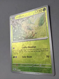 Pokemon TCG * SV Prismatic Evolutions * 005/131 Leafeon Rare * REVERSE HOLO - Image 2