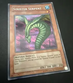 Sinister Serpent SDD-002 Secret Rare, Yu-Gi-Oh! TCG, *Great Condition* - Image 1