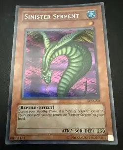 Sinister Serpent SDD-002 Secret Rare, Yu-Gi-Oh! TCG, *Great Condition* - Image 5