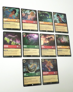 Disney Lorcana Theme Lot - The Jungle Book Theme lot of 10 Cards - Image 1