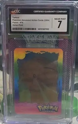 Pokemon Torkoal Advanced Action Cards #78 Graded CGC 7 - Image 1