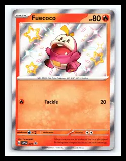 💥 Fuecoco - SVP 079 - Baby Shiny - Black Star Promo Holo - Pokemon Card - Image 1