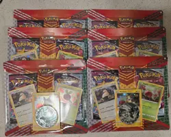 Pokemon x6 TCG: Snorlax, Morpeko & Applin Cards with 2 Booster Packs & Coin - Image 1