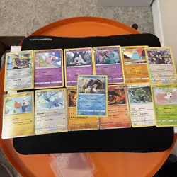 Lot of 13 English Pokemon Cards Holo Rares Rayquaza Koraidon Zacian Altaria Roto - Image 1