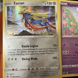 Lot of 13 English Pokemon Cards Holo Rares Rayquaza Koraidon Zacian Altaria Roto - Image 2