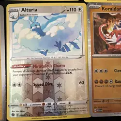 Lot of 13 English Pokemon Cards Holo Rares Rayquaza Koraidon Zacian Altaria Roto - Image 5