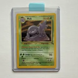 Pokemon TCG Muk Fossil Holo Rare Card 13/62 LP WOTC 1 - Image 1