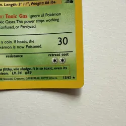 Pokemon TCG Muk Fossil Holo Rare Card 13/62 LP WOTC 1 - Image 5
