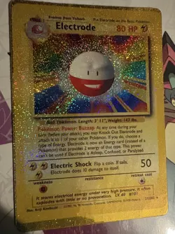 Electrode 21/102 HOLO Prism Vintage Pokemon Vending Base Set Sticker Card 90's - Image 1