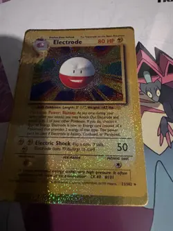 Electrode 21/102 HOLO Prism Vintage Pokemon Vending Base Set Sticker Card 90's - Image 2