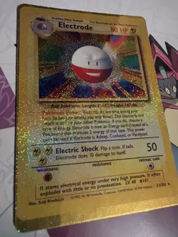 Electrode 21/102 HOLO Prism Vintage Pokemon Vending Base Set Sticker Card 90's - Image 3