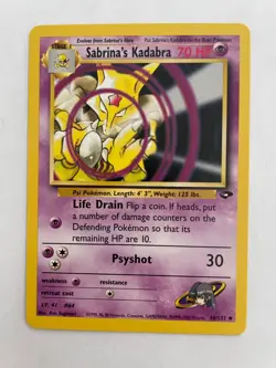 Pokemon Card - Sabrina's Kadabra Gym Challenge 58/132 Uncommon NM - Image 1